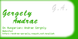 gergely andrae business card